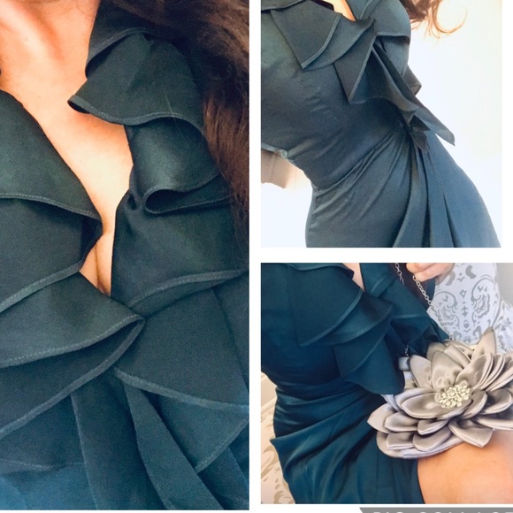 SHONA JOY Plunge Frill Draped Maxi Dress - Picture 5 of 7